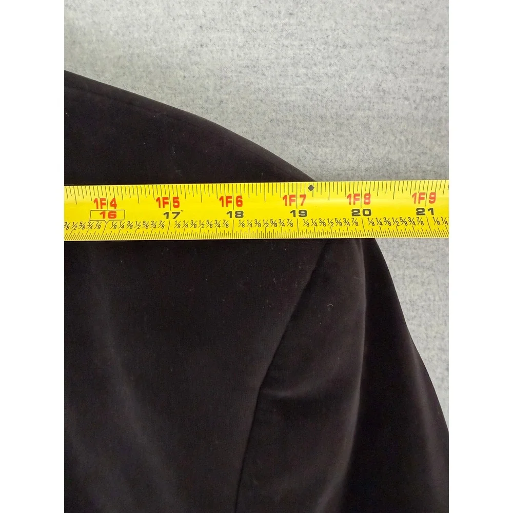 Chaps Mens Black Velvet Blazer Jacket Paisley Lining Two Button 48T Tall